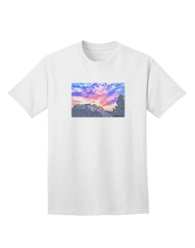 Colorado Rainbow Sunset Watercolor Adult T-Shirt-Mens T-Shirt-TooLoud-White-Small-Davson Sales