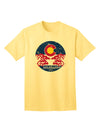 Colorado Rocky Mountain Bighorn Sheep Flag Adult T-Shirt with a Grunge Twist-Mens T-shirts-TooLoud-Yellow-Small-Davson Sales