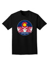 Colorado Rocky Mountain Bighorn Sheep Flag Adult T-Shirt with a Grunge Twist-Mens T-shirts-TooLoud-Black-Small-Davson Sales