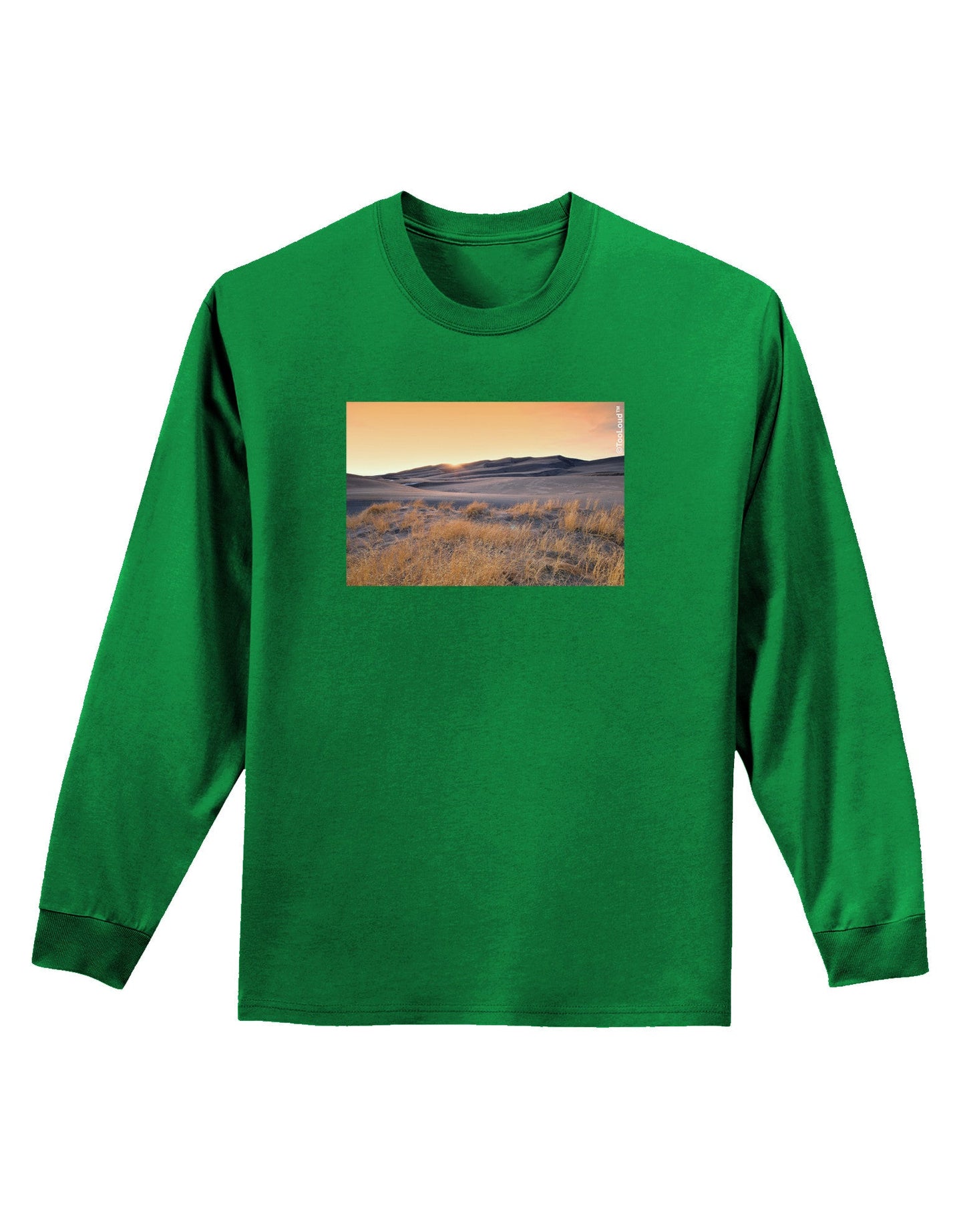 Colorado Sand Dunes Adult Long Sleeve Dark T-Shirt-TooLoud-Kelly-Green-Small-Davson Sales