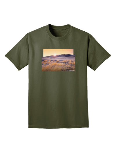 Colorado Sand Dunes Cutout Adult Dark T-Shirt-Mens T-Shirt-TooLoud-Military-Green-Small-Davson Sales