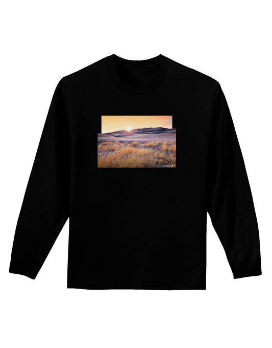 Colorado Sand Dunes Cutout Adult Long Sleeve Dark T-Shirt-TooLoud-Black-Small-Davson Sales