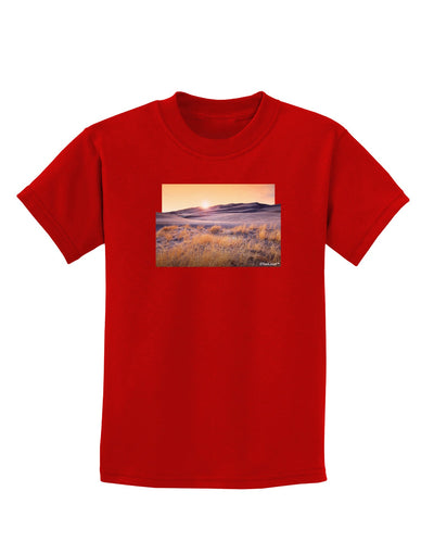 Colorado Sand Dunes Cutout Childrens Dark T-Shirt-Childrens T-Shirt-TooLoud-Red-X-Small-Davson Sales