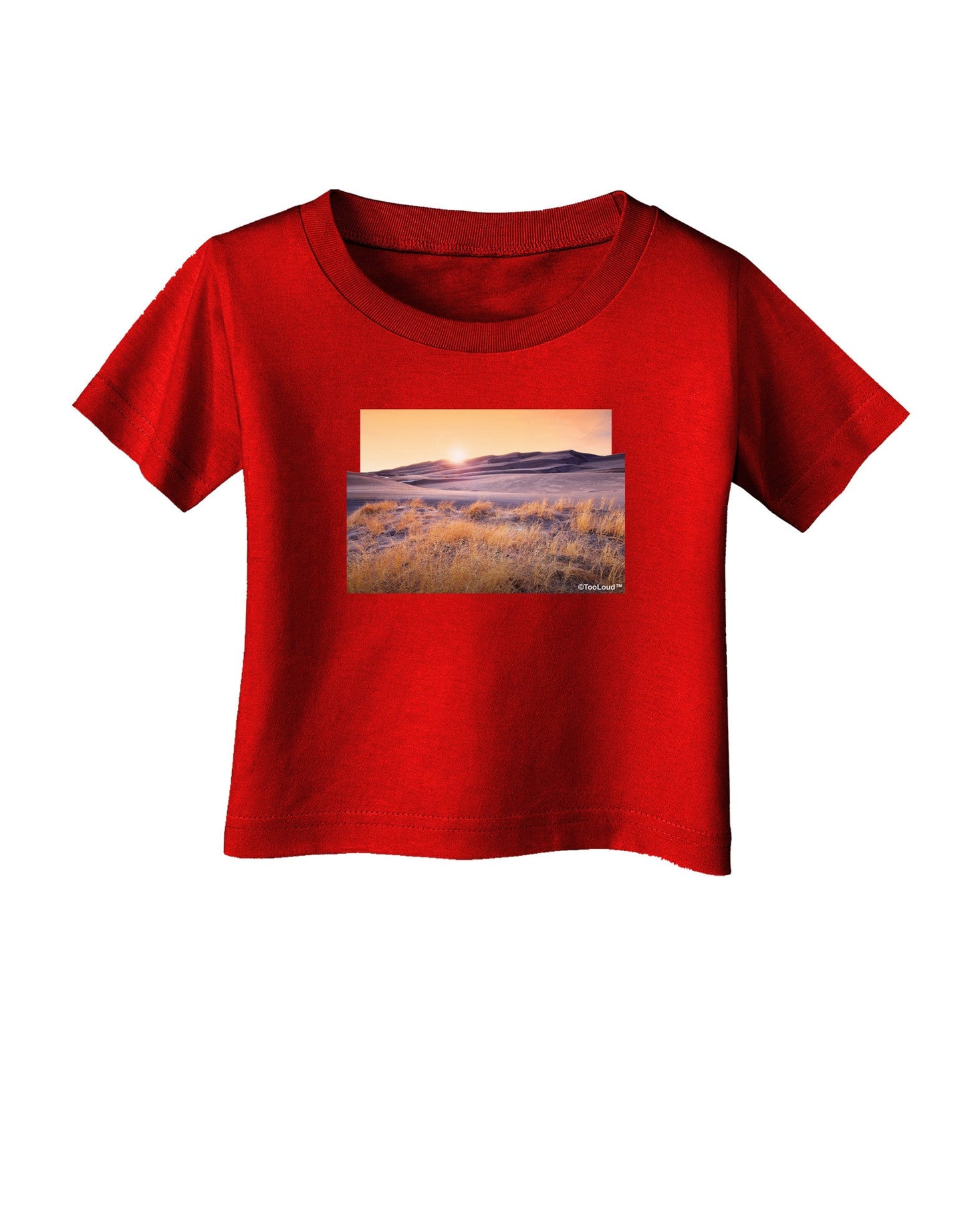 Colorado Sand Dunes Cutout Infant T-Shirt Dark-Infant T-Shirt-TooLoud-Red-06-Months-Davson Sales
