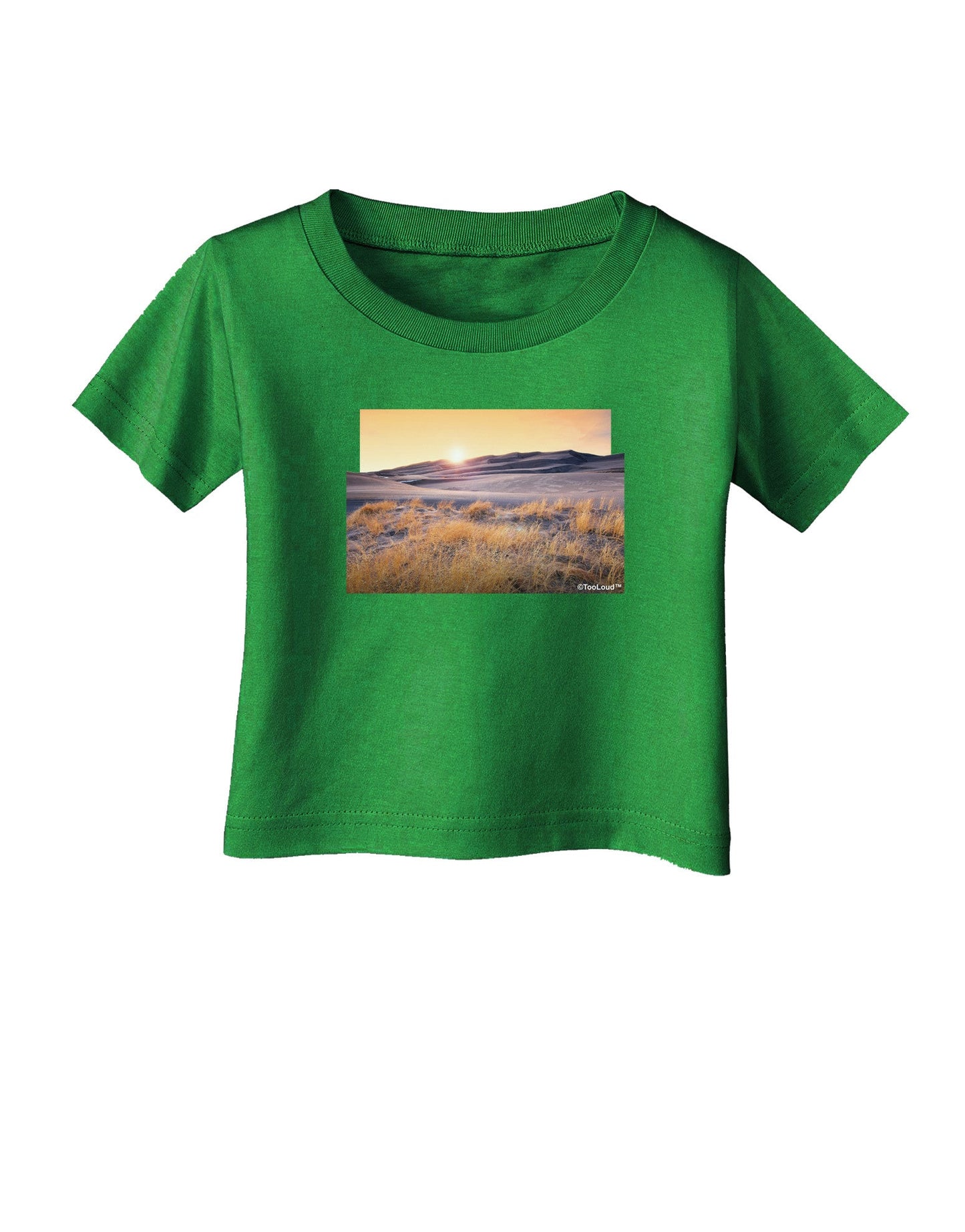 Colorado Sand Dunes Cutout Infant T-Shirt Dark-Infant T-Shirt-TooLoud-Clover-Green-06-Months-Davson Sales