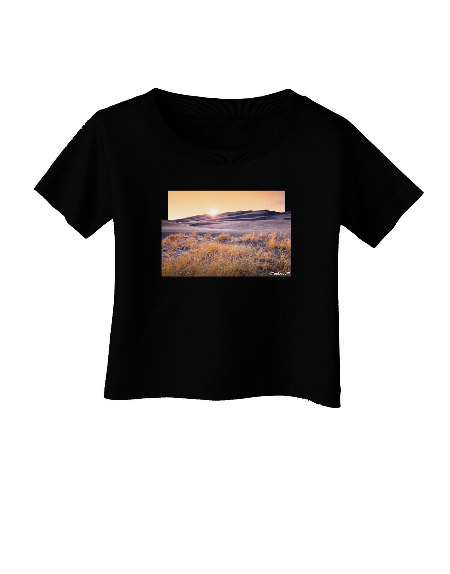 Colorado Sand Dunes Cutout Infant T-Shirt Dark-Infant T-Shirt-TooLoud-Black-06-Months-Davson Sales