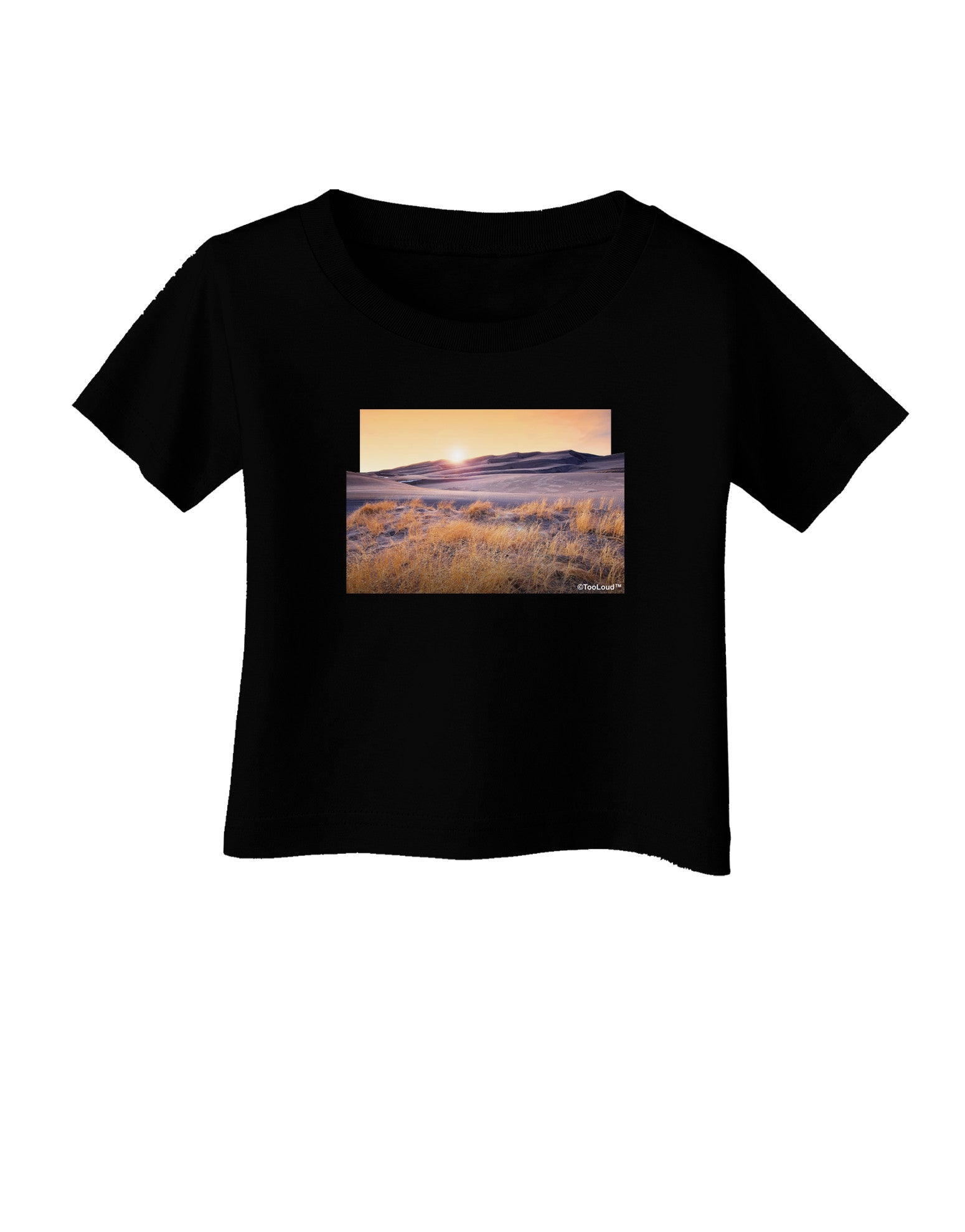 Colorado Sand Dunes Cutout Infant T-Shirt Dark-Infant T-Shirt-TooLoud-Black-06-Months-Davson Sales