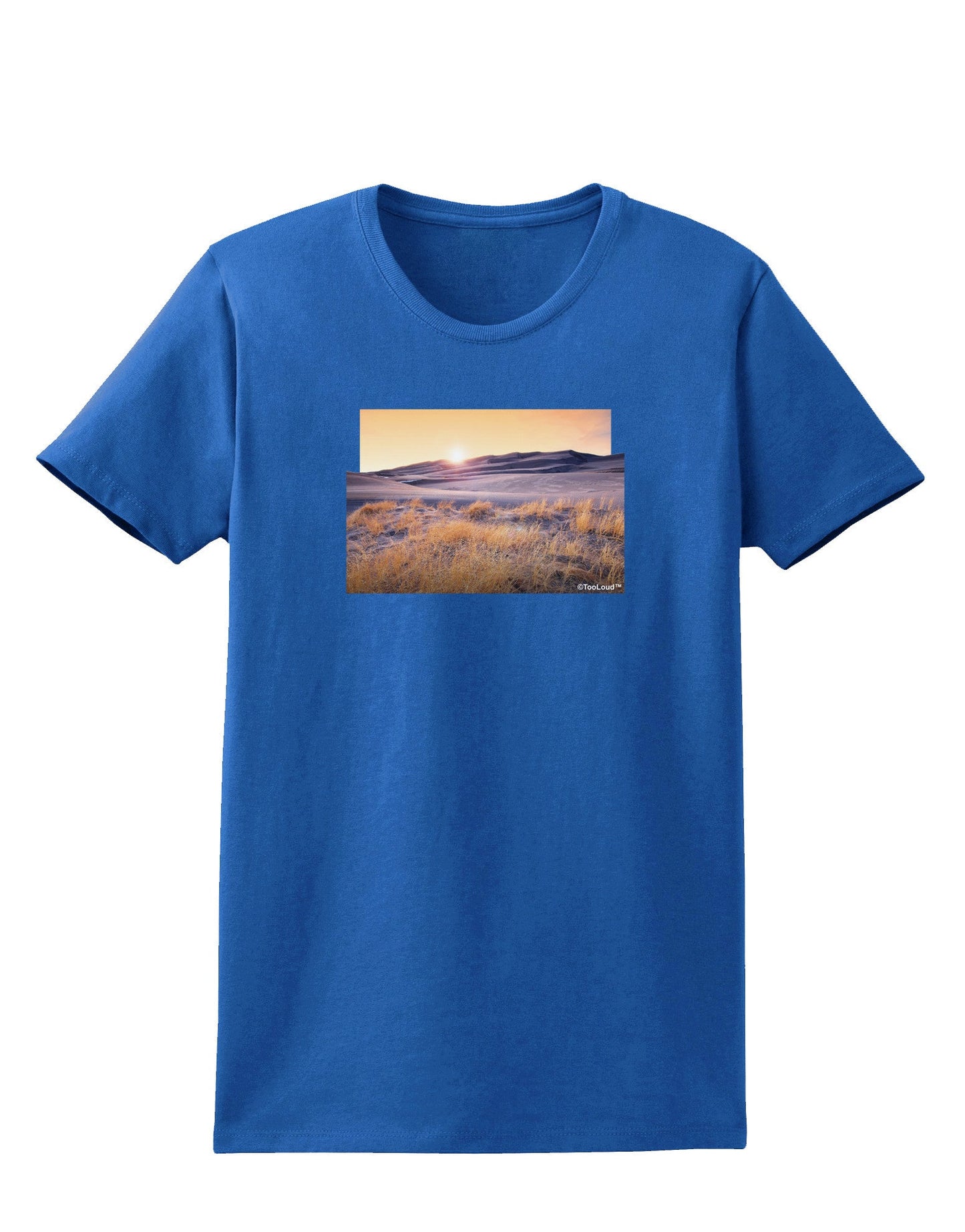 Colorado Sand Dunes Cutout Womens Dark T-Shirt-TooLoud-Royal-Blue-X-Small-Davson Sales