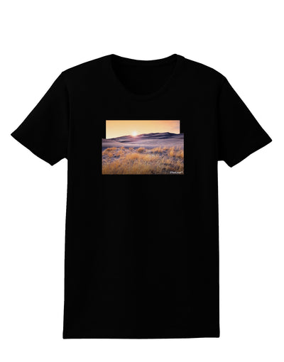 Colorado Sand Dunes Cutout Womens Dark T-Shirt-TooLoud-Black-X-Small-Davson Sales