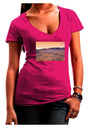 Colorado Sand Dunes Juniors V-Neck Dark T-Shirt-Womens V-Neck T-Shirts-TooLoud-Hot-Pink-Juniors Fitted Small-Davson Sales