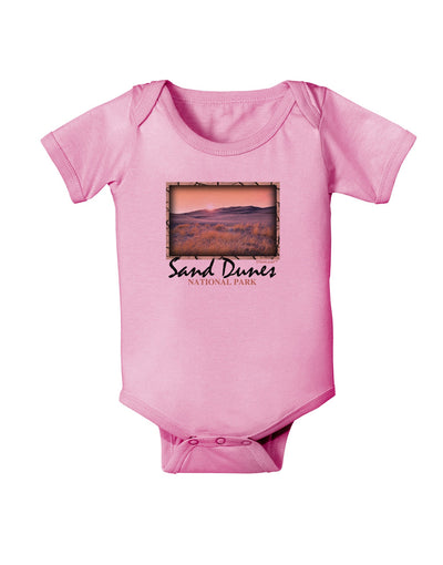 Colorado Sand Dunes Text Baby Romper Bodysuit-Baby Romper-TooLoud-Pink-06-Months-Davson Sales