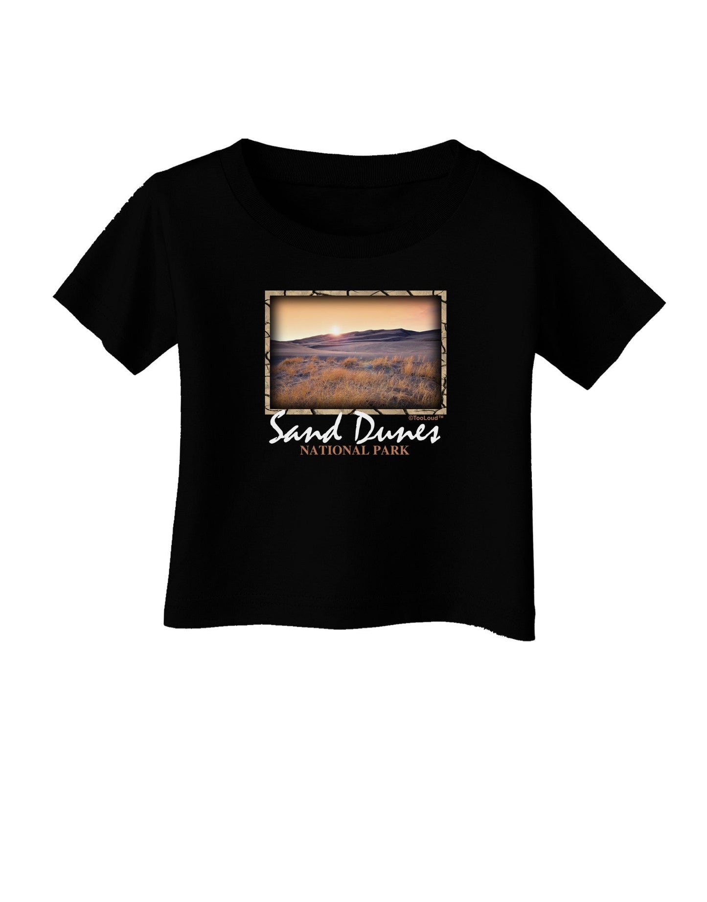 Colorado Sand Dunes Text Infant T-Shirt Dark-Infant T-Shirt-TooLoud-Black-06-Months-Davson Sales