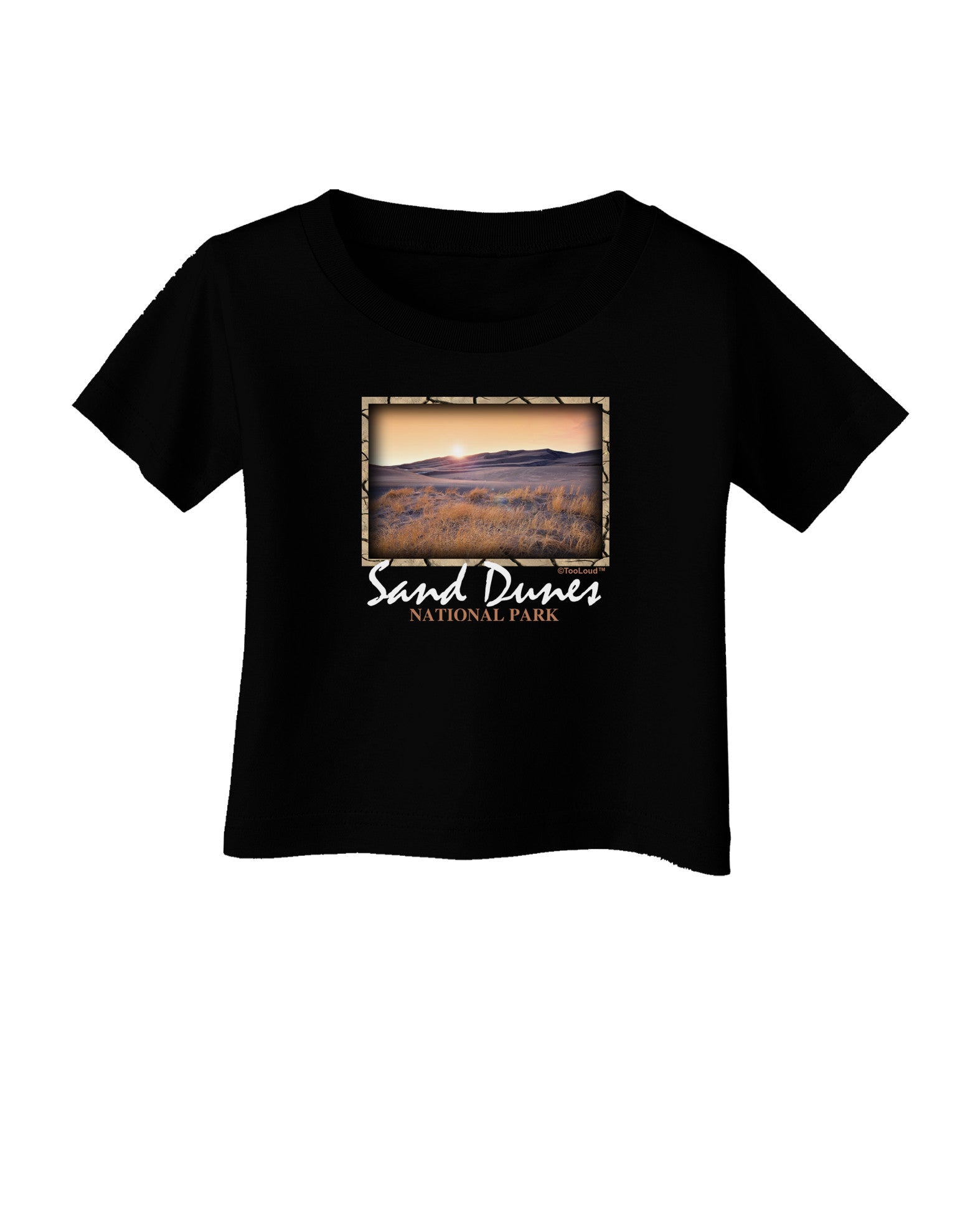 Colorado Sand Dunes Text Infant T-Shirt Dark-Infant T-Shirt-TooLoud-Black-06-Months-Davson Sales