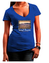 Colorado Sand Dunes Text Juniors V-Neck Dark T-Shirt-Womens V-Neck T-Shirts-TooLoud-Royal-Blue-Juniors Fitted Small-Davson Sales