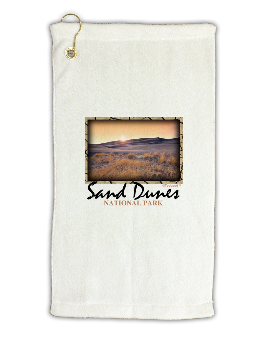 Colorado Sand Dunes Text Micro Terry Gromet Golf Towel 16 x 25 inch-Golf Towel-TooLoud-White-Davson Sales