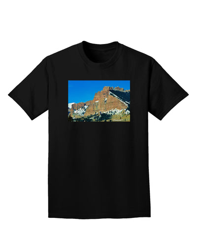 Colorado Snowy Mountains Adult Dark T-Shirt-Mens T-Shirt-TooLoud-Black-Small-Davson Sales