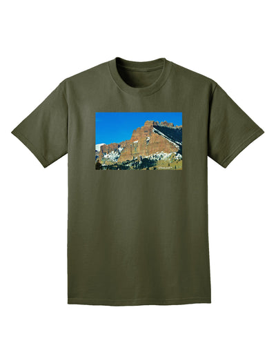 Colorado Snowy Mountains Adult Dark T-Shirt-Mens T-Shirt-TooLoud-Military-Green-Small-Davson Sales