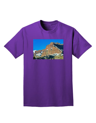 Colorado Snowy Mountains Adult Dark T-Shirt-Mens T-Shirt-TooLoud-Purple-Small-Davson Sales