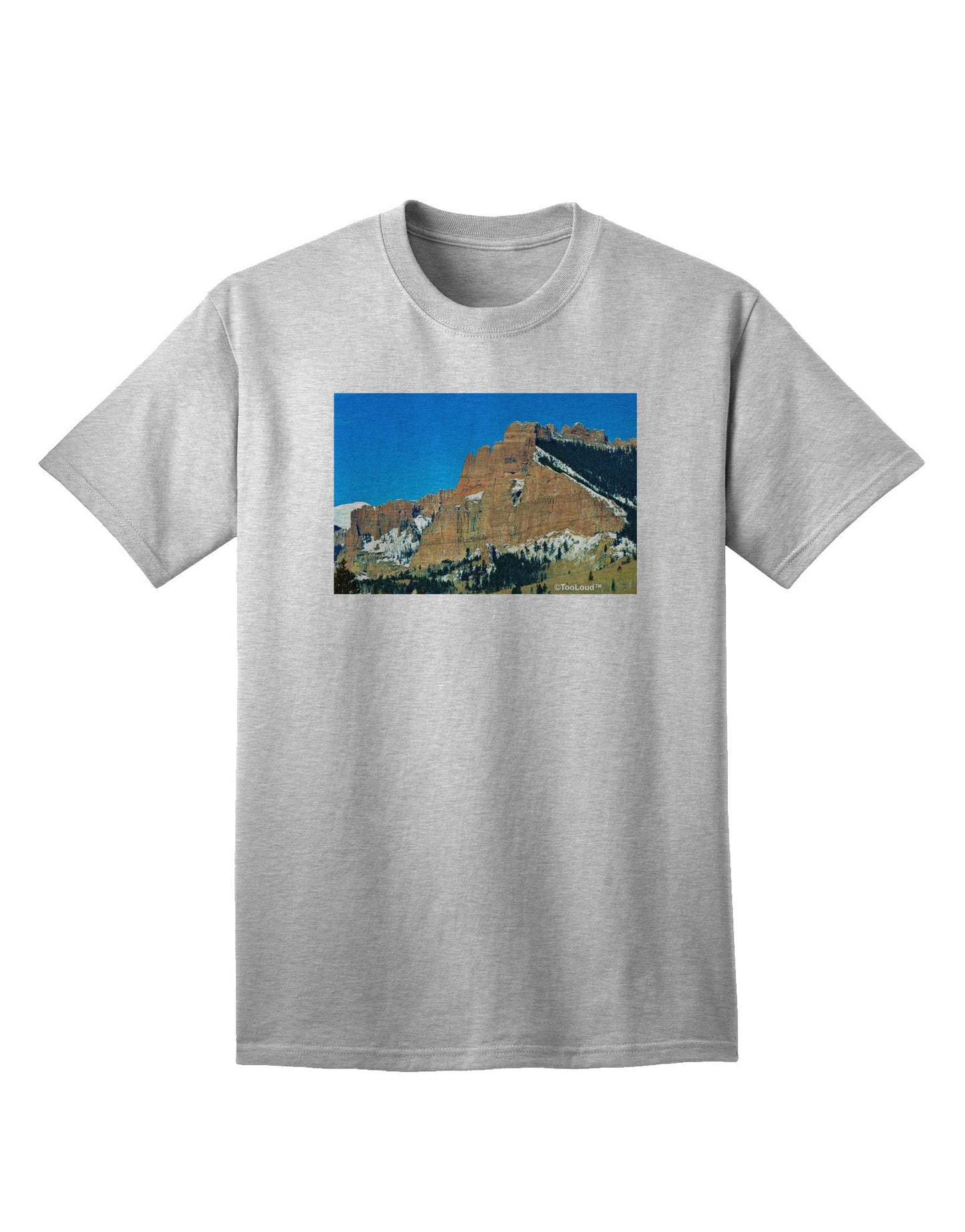 Colorado Snowy Mountains Adult T-Shirt-Mens T-Shirt-TooLoud-AshGray-Small-Davson Sales
