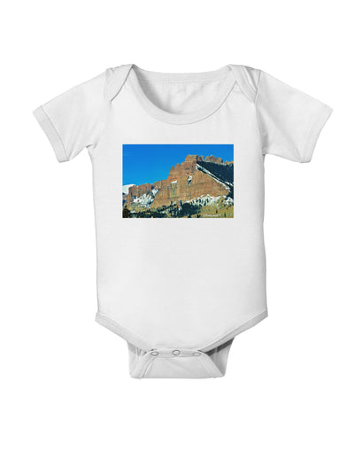 Colorado Snowy Mountains Baby Romper Bodysuit-Baby Romper-TooLoud-White-06-Months-Davson Sales