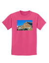 Colorado Snowy Mountains Childrens Dark T-Shirt-Childrens T-Shirt-TooLoud-Sangria-X-Small-Davson Sales