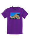 Colorado Snowy Mountains Childrens Dark T-Shirt-Childrens T-Shirt-TooLoud-Purple-X-Small-Davson Sales