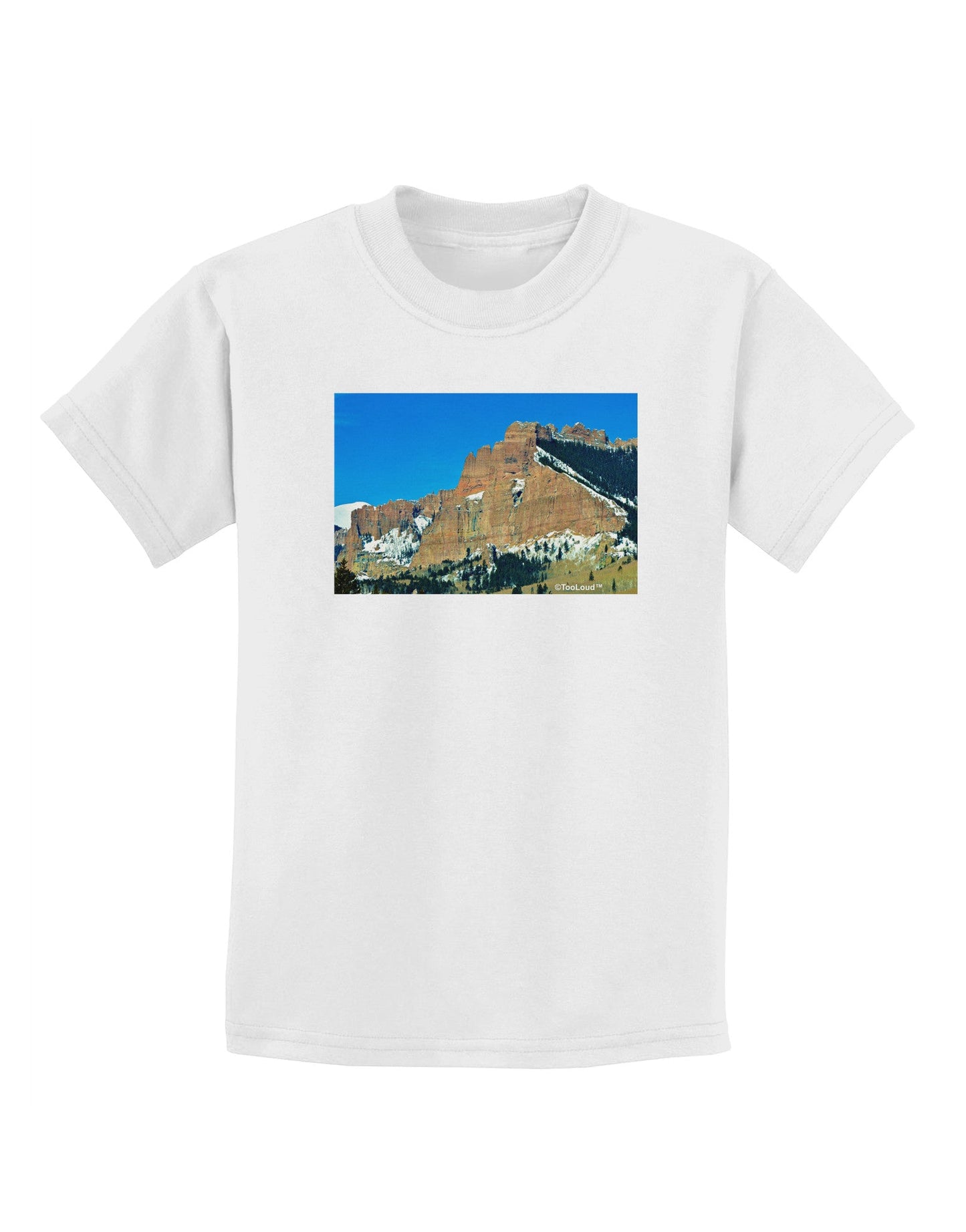 Colorado Snowy Mountains Childrens T-Shirt-Childrens T-Shirt-TooLoud-White-X-Small-Davson Sales