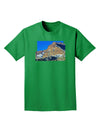 Colorado Snowy Mountains Cutout Adult Dark T-Shirt-Mens T-Shirt-TooLoud-Kelly-Green-Small-Davson Sales