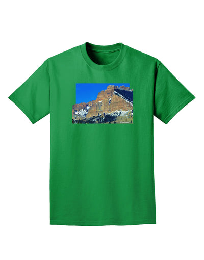 Colorado Snowy Mountains Cutout Adult Dark T-Shirt-Mens T-Shirt-TooLoud-Kelly-Green-Small-Davson Sales