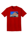 Colorado Snowy Mountains Cutout Adult Dark T-Shirt-Mens T-Shirt-TooLoud-Red-Small-Davson Sales