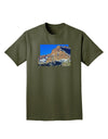 Colorado Snowy Mountains Cutout Adult Dark T-Shirt-Mens T-Shirt-TooLoud-Military-Green-Small-Davson Sales