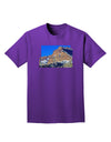 Colorado Snowy Mountains Cutout Adult Dark T-Shirt-Mens T-Shirt-TooLoud-Purple-Small-Davson Sales