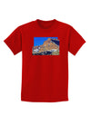 Colorado Snowy Mountains Cutout Childrens Dark T-Shirt-Childrens T-Shirt-TooLoud-Red-X-Small-Davson Sales