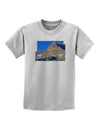 Colorado Snowy Mountains Cutout Childrens T-Shirt-Childrens T-Shirt-TooLoud-AshGray-X-Small-Davson Sales