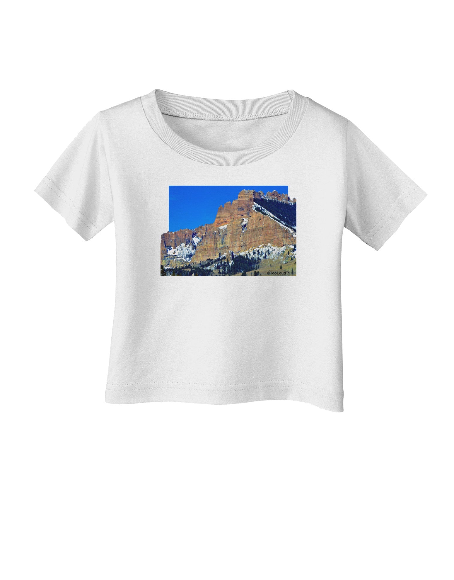 Colorado Snowy Mountains Cutout Infant T-Shirt-Infant T-Shirt-TooLoud-White-06-Months-Davson Sales