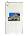 Colorado Snowy Mountains Cutout Micro Terry Gromet Golf Towel 16 x 25 inch-Golf Towel-TooLoud-White-Davson Sales