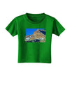 Colorado Snowy Mountains Cutout Toddler T-Shirt Dark-Toddler T-Shirt-TooLoud-Clover-Green-2T-Davson Sales