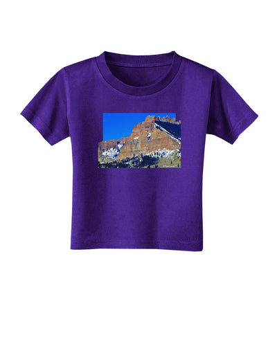 Colorado Snowy Mountains Cutout Toddler T-Shirt Dark-Toddler T-Shirt-TooLoud-Purple-2T-Davson Sales