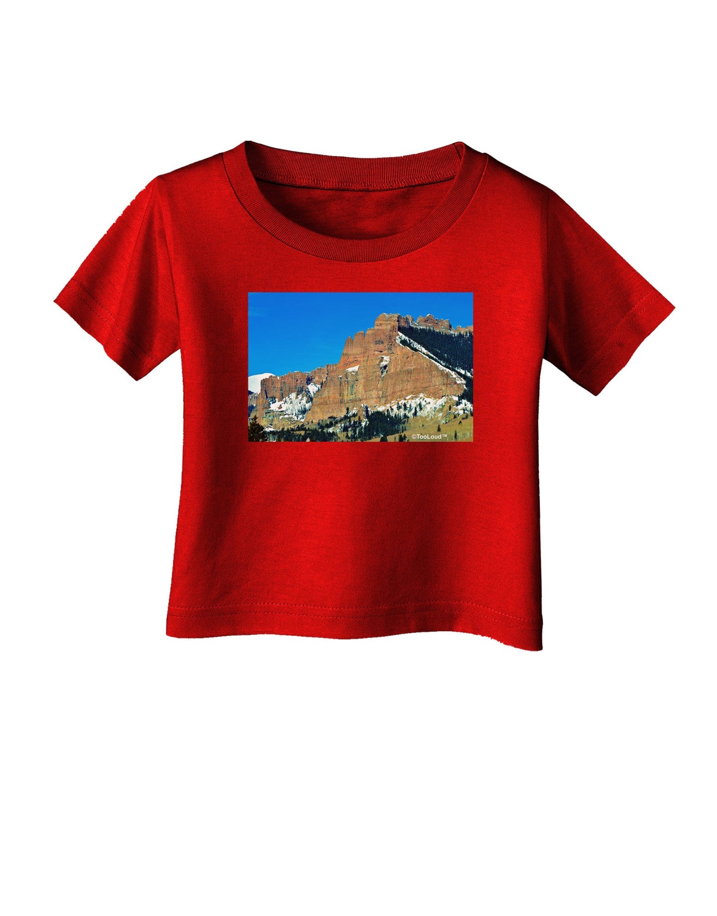 Colorado Snowy Mountains Infant T-Shirt Dark-Infant T-Shirt-TooLoud-Red-06-Months-Davson Sales