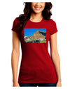 Colorado Snowy Mountains Juniors Crew Dark T-Shirt-T-Shirts Juniors Tops-TooLoud-Red-Juniors Fitted Small-Davson Sales