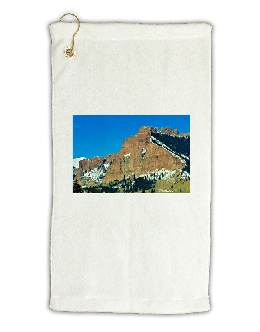 Colorado Snowy Mountains Micro Terry Gromet Golf Towel 16 x 25 inch-Golf Towel-TooLoud-White-Davson Sales