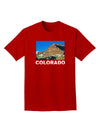 Colorado Snowy Mountains Text Adult Dark T-Shirt-Mens T-Shirt-TooLoud-Red-Small-Davson Sales