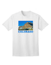 Colorado Snowy Mountains Text Adult T-Shirt-Mens T-Shirt-TooLoud-White-Small-Davson Sales