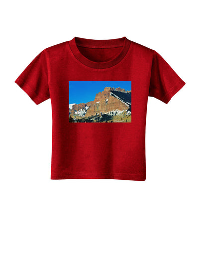 Colorado Snowy Mountains Toddler T-Shirt Dark-Toddler T-Shirt-TooLoud-Red-2T-Davson Sales