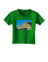 Colorado Snowy Mountains Toddler T-Shirt Dark-Toddler T-Shirt-TooLoud-Clover-Green-2T-Davson Sales