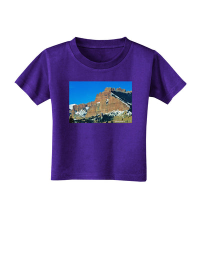 Colorado Snowy Mountains Toddler T-Shirt Dark-Toddler T-Shirt-TooLoud-Purple-2T-Davson Sales