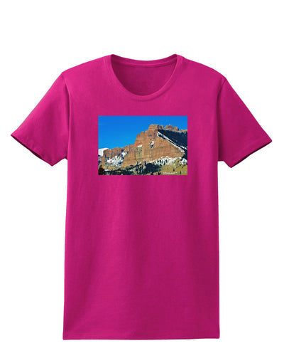 Colorado Snowy Mountains Womens Dark T-Shirt-TooLoud-Hot-Pink-Small-Davson Sales