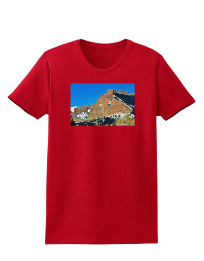 Colorado Snowy Mountains Womens Dark T-Shirt-TooLoud-Red-X-Small-Davson Sales