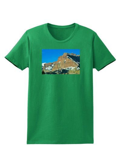 Colorado Snowy Mountains Womens Dark T-Shirt-TooLoud-Kelly-Green-X-Small-Davson Sales