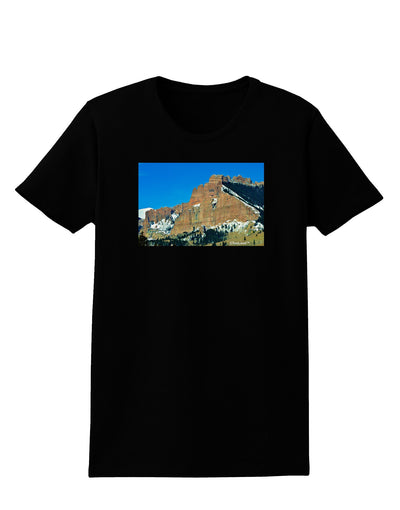 Colorado Snowy Mountains Womens Dark T-Shirt-TooLoud-Black-X-Small-Davson Sales